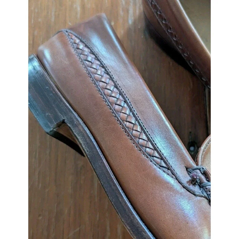 Allen Edmonds Mens 9B Brown Leather Loafers USA Made Classic Ashby Slip On EUC